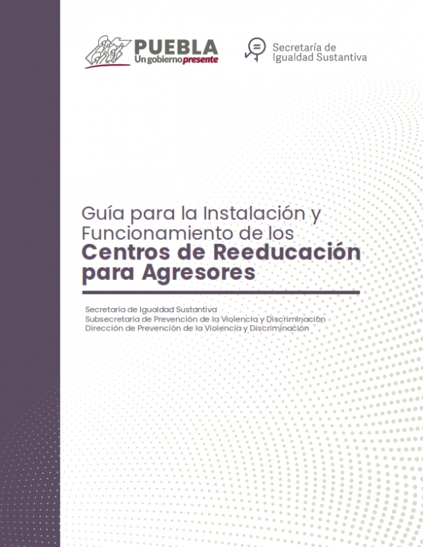 Guía para la instalación y funcionamiento de los Centros de Reeducación para Agresores