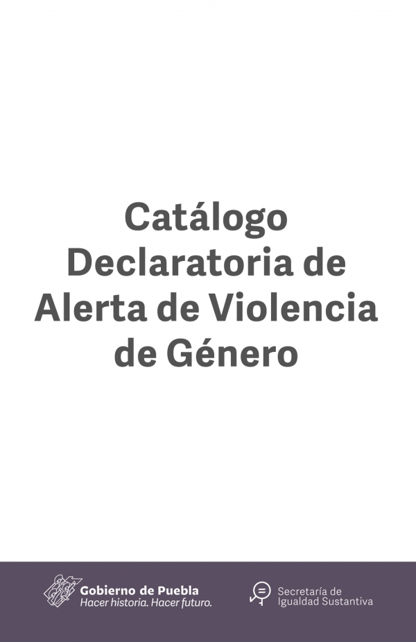 Catálogo Declaratoria de Alerta de Violencia de Género